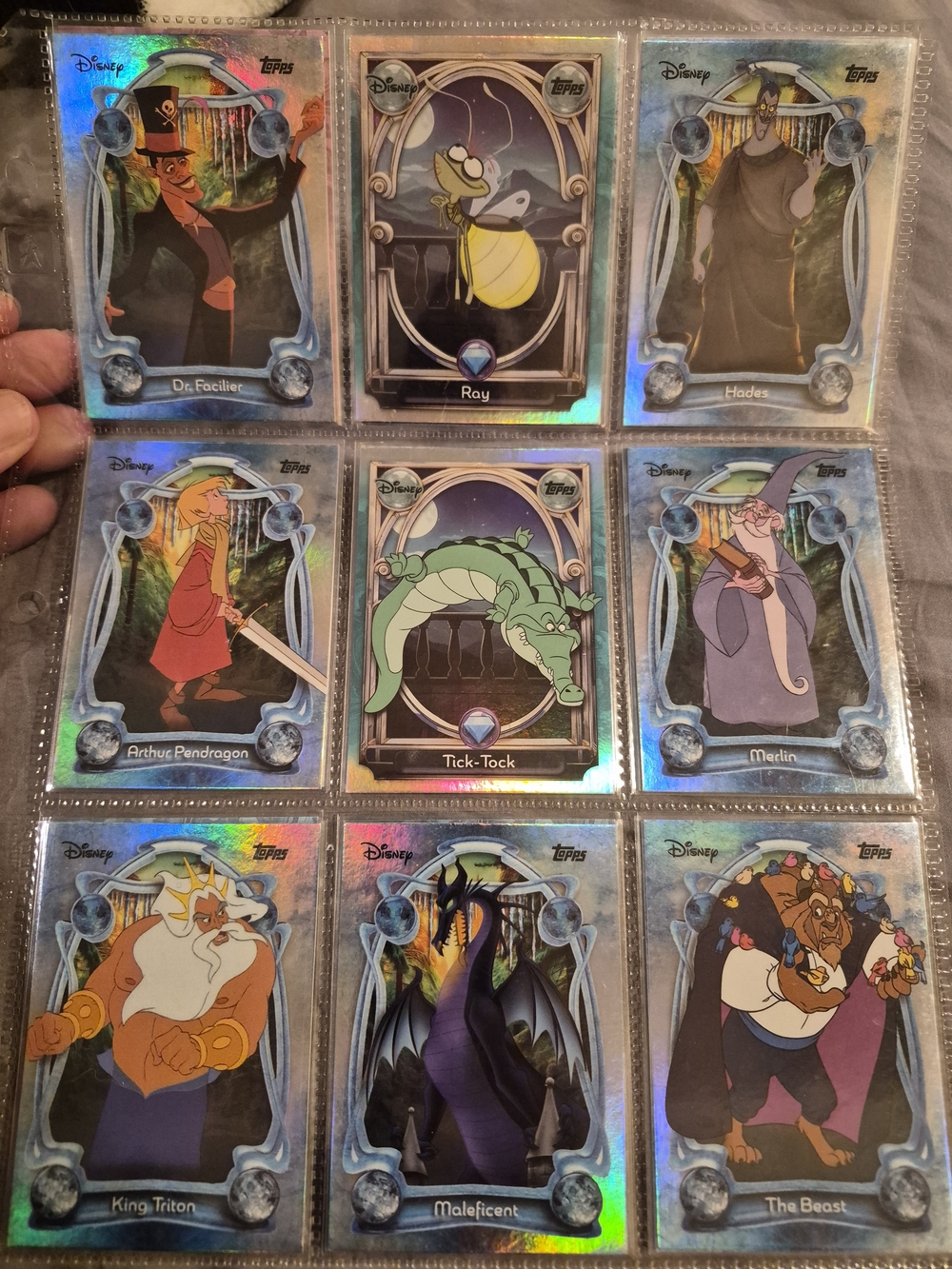Disney Trading Cards Set - Holographic Silver & Multicolor Characters
